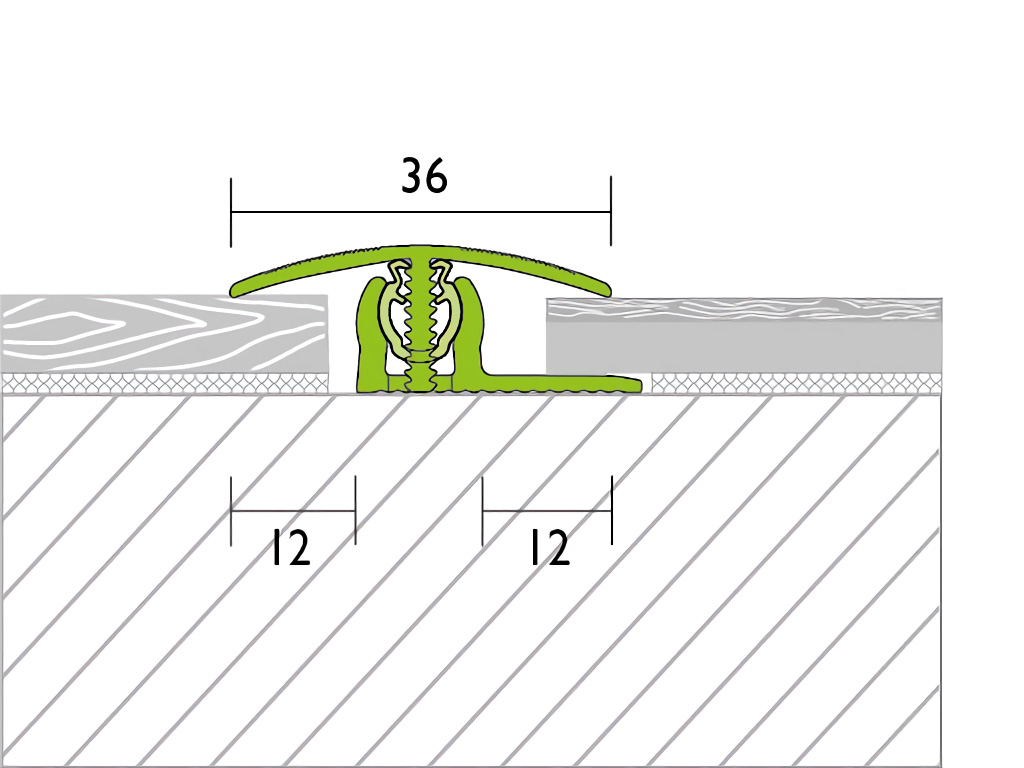 Übergangsprofil PROVARIOclip Universal Dekorfolie Eiche hell