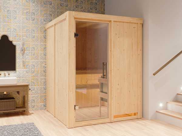 Sauna Systemsauna Norin, inkl. 9 kW Ofen mit integrierter Steuerung