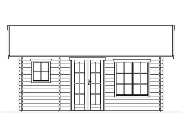 Gartenhaus Blockbohlenhaus Esbjerg 1 45 mm naturbelassen