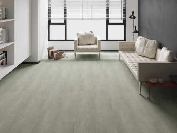 Vinylboden Premium Klebevinyl Beton weiß Fliesenformat