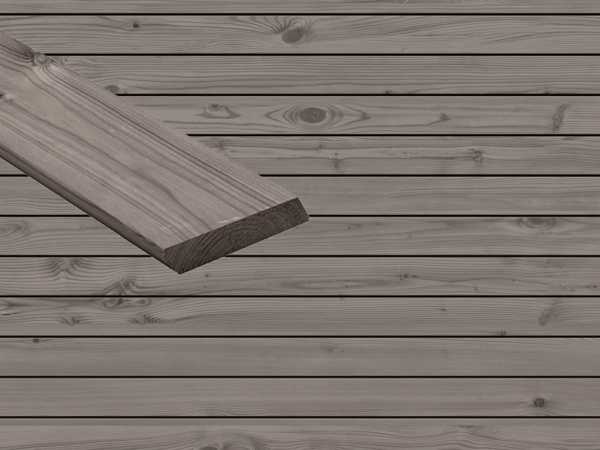 Fassadenverkleidung Thermokiefer hellgrau lasiert Rhombus