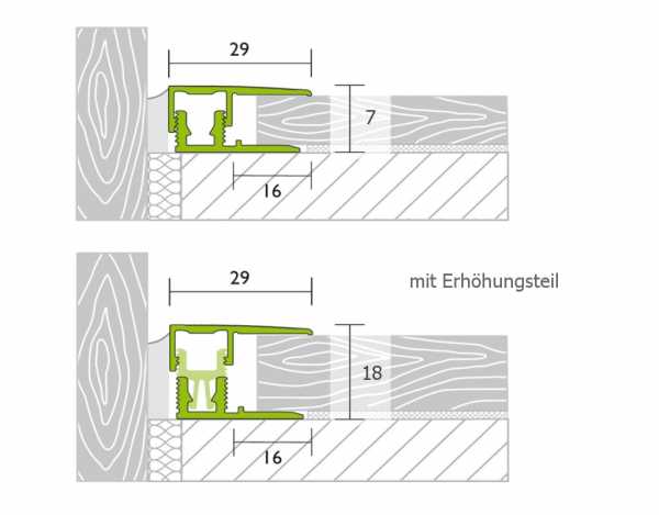 Abschlussprofil "PROVARIOclip" Universal Kork-Furnier