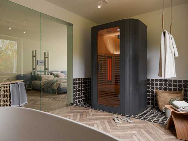 Infrarotkabine Konrad Hemlock Ganzglastür