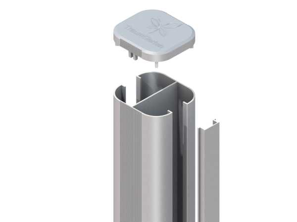 Pfosten SYSTEM basic silber aufschrauben