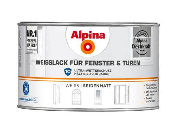 Weißlack für Fenster & Türen Seidenmatt