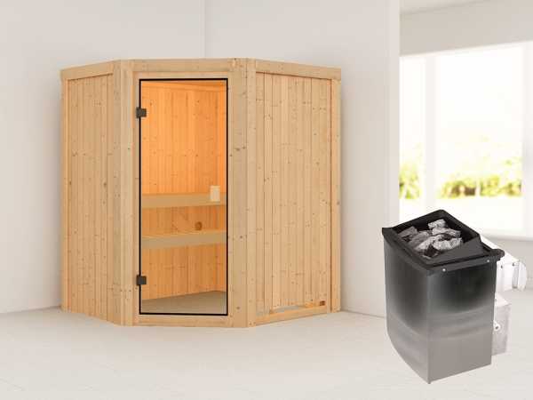 Sauna Systemsauna Faurin, inkl. 9 kW Ofen mit integrierter Steuerung
