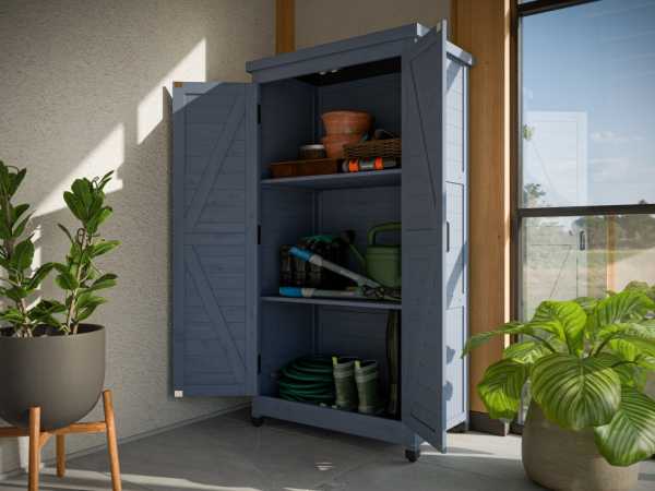 Geräteschrank "John" dunkelgrau für Innen- und Außenbereich