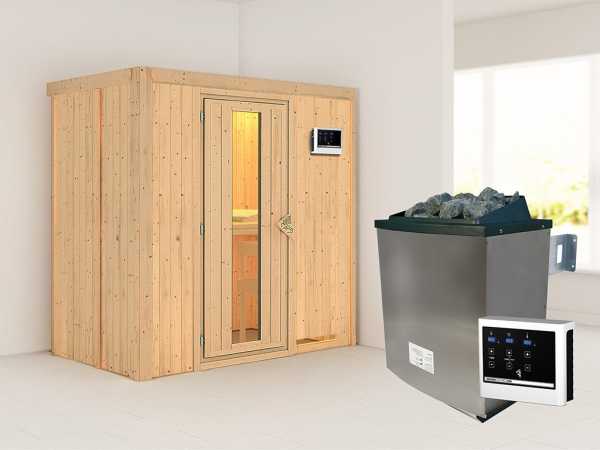 Sauna Systemsauna Variado, inkl. 9 kW Ofen mit externer Steuerung
