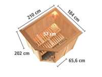 Vorschau: Sauna Systemsauna Siirin mit Dachkranz, inkl. 9 kW Ofen mit externer Steuerung Vorschau: Sauna Systemsauna Siirin mit Dachkranz, inkl. 9 kW Ofen mit externer Steuerung