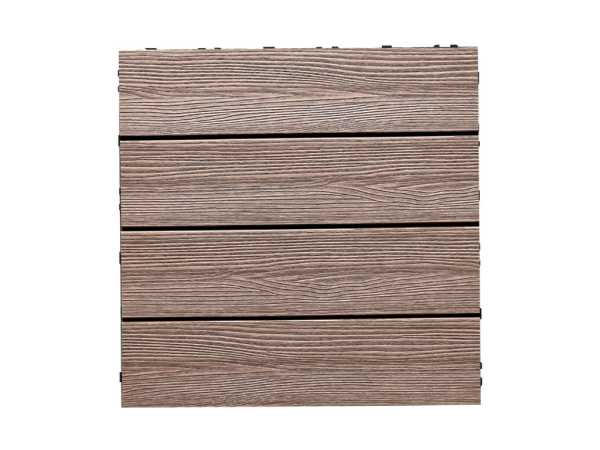 WPC-Fliese Holzoptik Teak