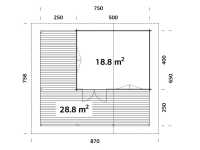 Vorschau: Ferienhaus Blockbohlenhaus Agneta 18,8+28,8 m² 70 mm naturbelassen Vorschau: Ferienhaus Blockbohlenhaus Agneta 18,8+28,8 m² 70 mm naturbelassen