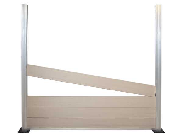 XL WPC Pfosten silber 190 cm