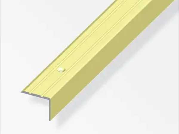 Treppenprofil Messing eloxiert für Teppich