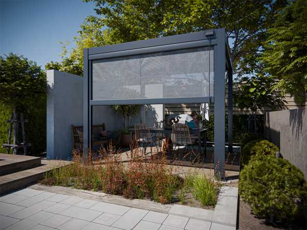 Sonnenschutzrollo Premium für Alu-Pergolen Aira, Solis, Natura und Terra