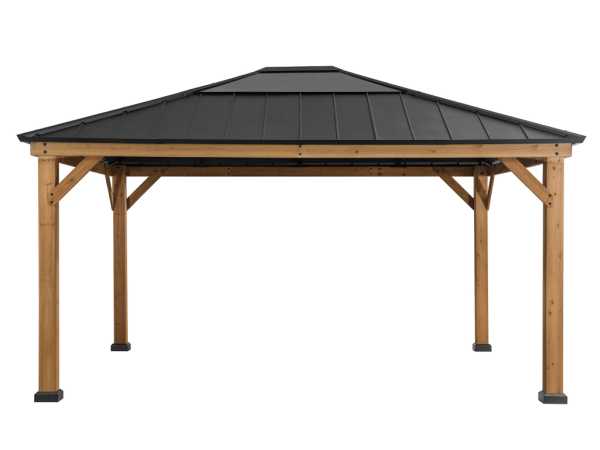 Zedernholz-Gazebo ERNIR – 393 cm x 452 cm