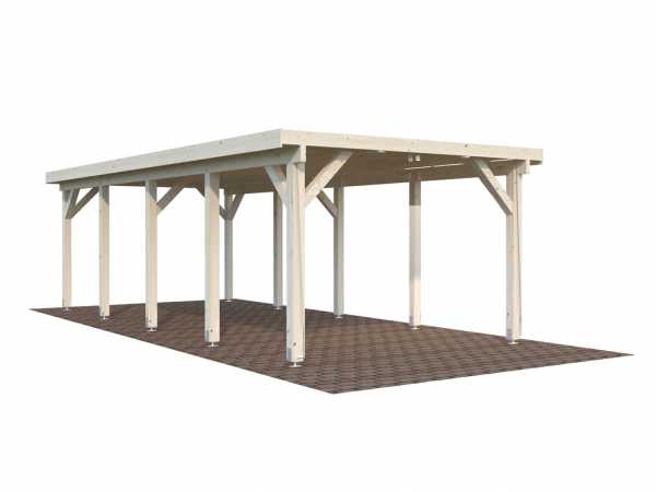 Carport Karl 23,1 m² naturbelassen