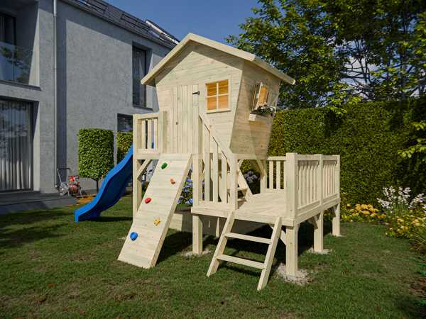 Stelzenhaus Big Birdy KDI inkl. Rutsche blau