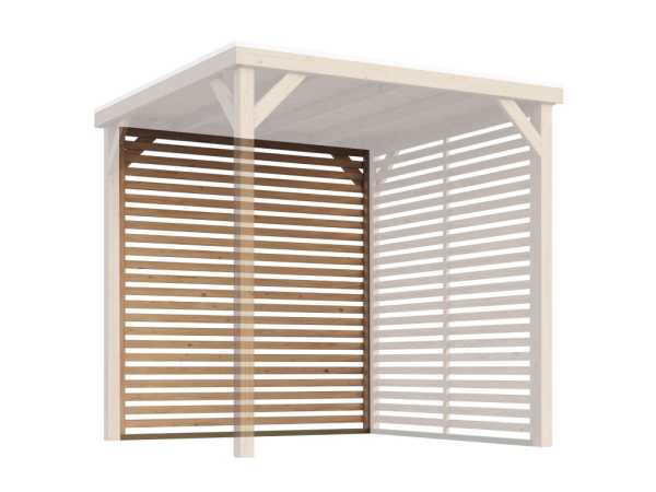 Seitenwand Lamellen Optik für Pavillon Cubeco