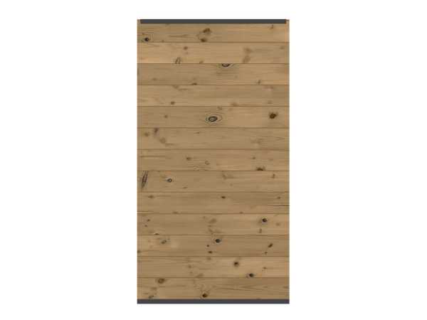 SYSTEM Thermo-Holz massiv Zaunfeld-Set schmal