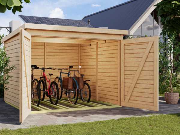 Fahrradgarage 4 19 mm mit Solarkit