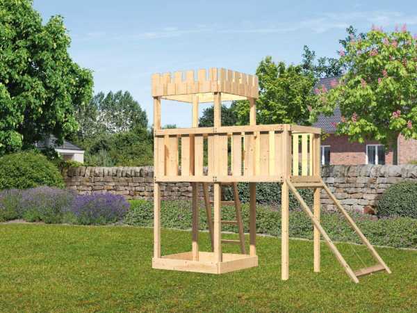 Spielturm Ritterburg Löwenherz SET naturbelassen