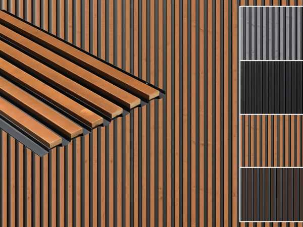 AluHolz Hybrid Außenpaneele Thermokiefer natur geölt