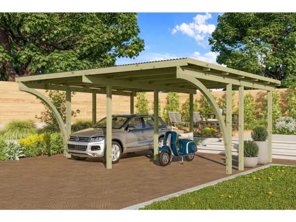 Carport Doppelcarport 1 ECO inkl. 2 Einfahrtsbögen