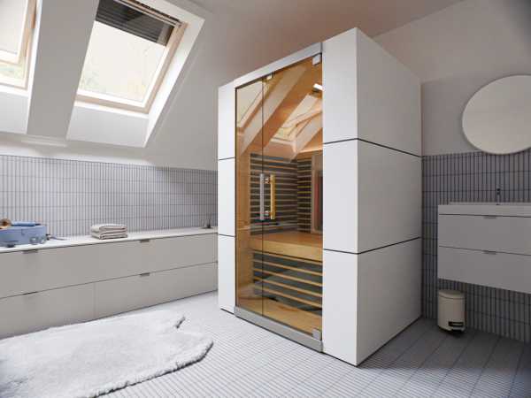 Infrarotkabine Victoria Hemlock Ganzglastür 2 Personen