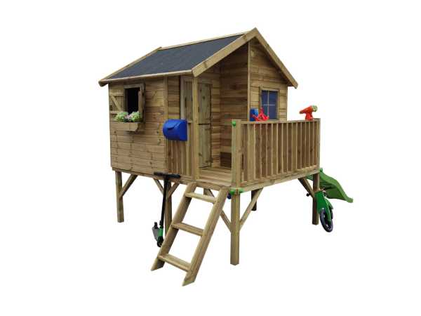 Stelzenhaus Brüssel KDI inkl. Rutsche grün