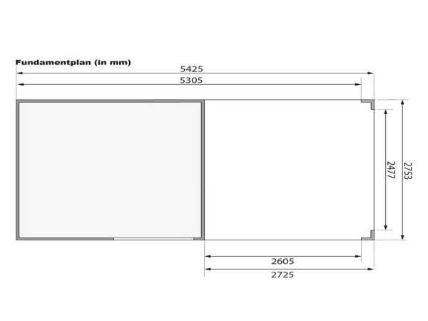 Gartenhaus SET Qubic 2 CLASSIC 19 mm terragrau inkl. Anbaudach