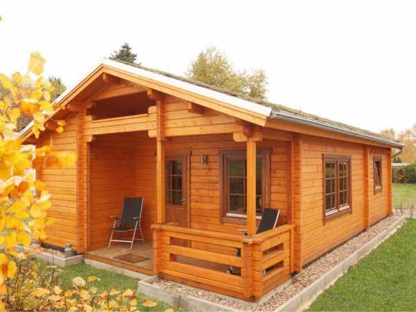 Ferienhaus Blockbohlenhaus "Spessart 92-A" 92 mm naturbelassen