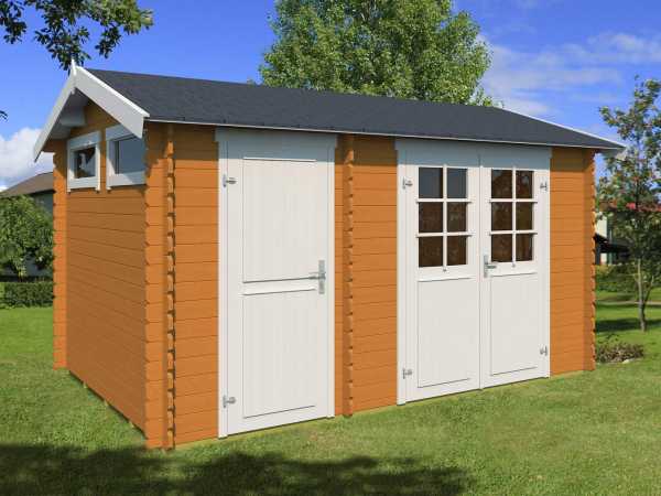 Gartenhaus Blockbohlenhaus William 28 mm eiche