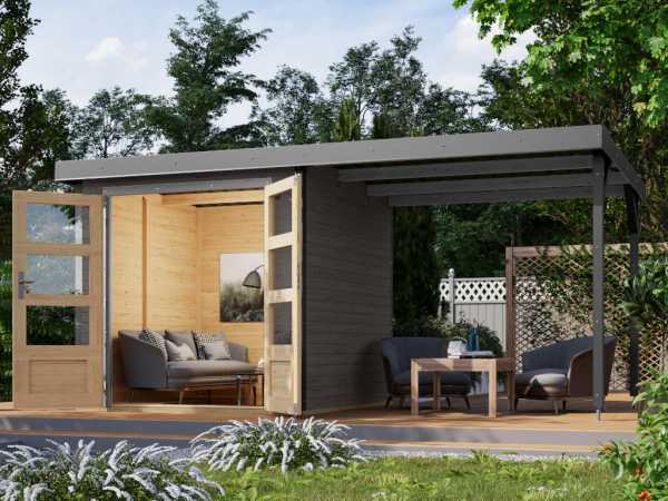 Hybrid-Gartenhaus Jupiter B Set terragrau/staubgrau