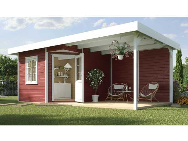 Gartenhaus Designhaus 213 B Gr. 2 28 mm schwedenrot