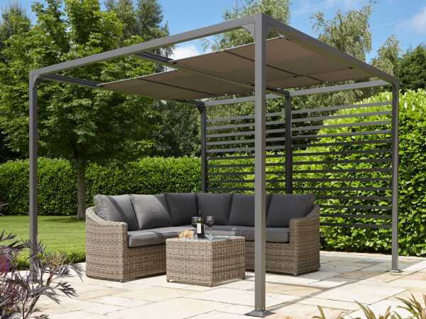 Aluminium Pergola "Florence 3x3" dunkelgrau