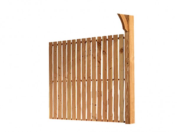 Seitenwandelement PREMIUM naturbelassen für Terrassenüberdachung "Douglasie Modell 2"