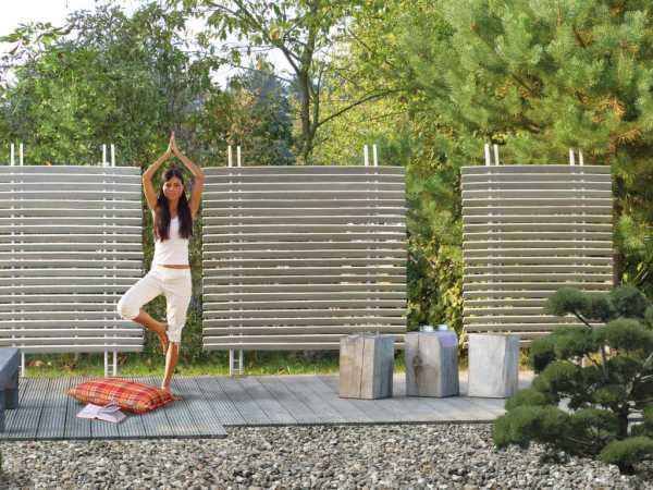 Joda Designzaun Dubai – Jalousie-Optik aus Eukalyptus Prestige