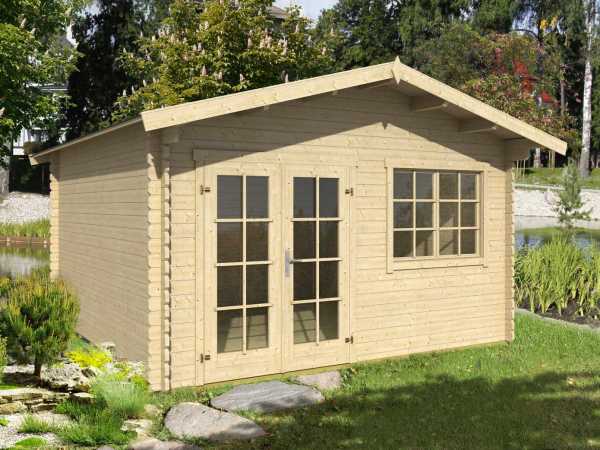 Gartenhaus Blockbohlenhaus Montana 2 40 mm naturbelassen