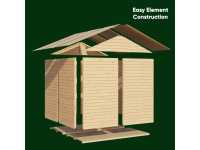 Vorschau: Gartenhaus Sylta 1 14 mm natur Vorschau: Gartenhaus Sylta 1 14 mm natur