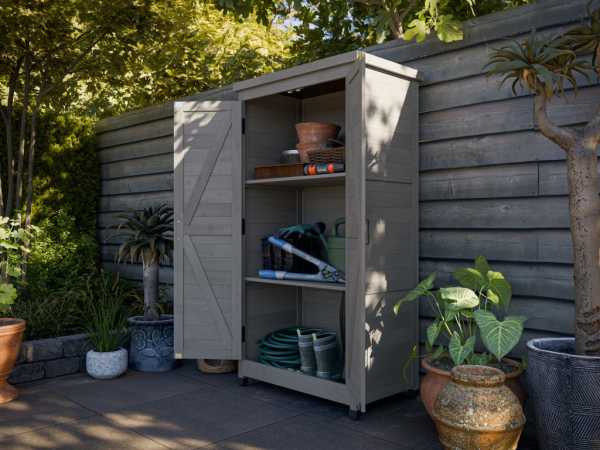 Geräteschrank "John" dunkelgrau für Innen- und Außenbereich