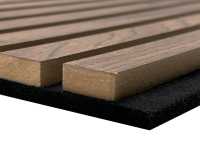 Vorschau: Akustikpaneele Wandverkleidung Smoke Oak 240 cm Filz schwarz Vorschau: Akustikpaneele Wandverkleidung Smoke Oak 240 cm Filz schwarz