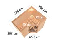 Vorschau: Massivholzsauna Sahib 2 graphit Ganzglastür, inkl. 9 kW Bio-Ofen ext. Steuerung Vorschau: Massivholzsauna Sahib 2 graphit Ganzglastür, inkl. 9 kW Bio-Ofen ext. Steuerung
