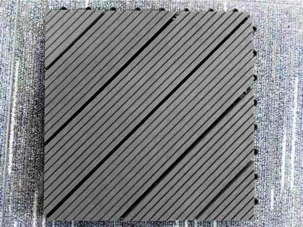WPC-Fliese Diagonal Dunkelgrau