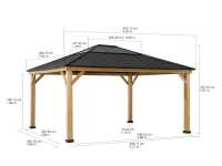 Vorschau: Zedernholz-Gazebo ERNIR – 393 cm x 452 cm Vorschau: Zedernholz-Gazebo ERNIR – 393 cm x 452 cm