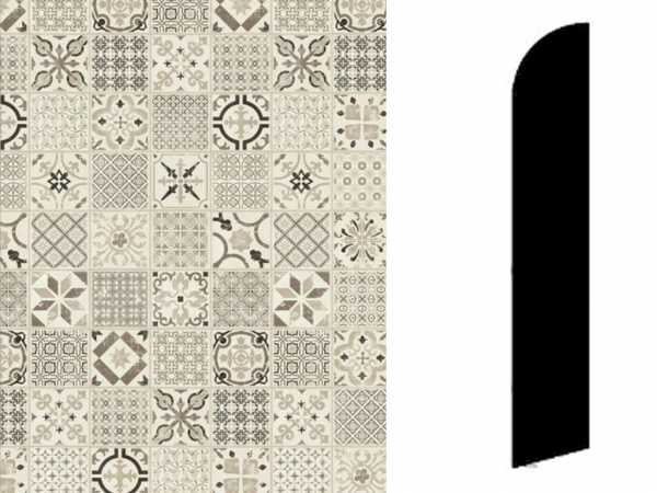 Sockelleiste Retro Black White Dekor