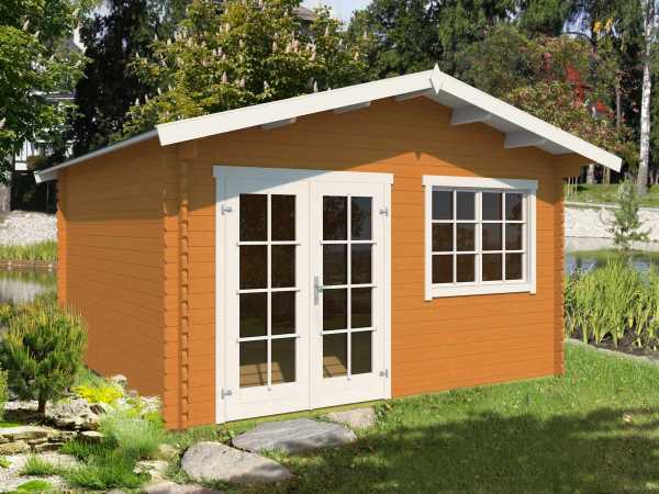 Gartenhaus Blockbohlenhaus Montana 2 40 mm eiche