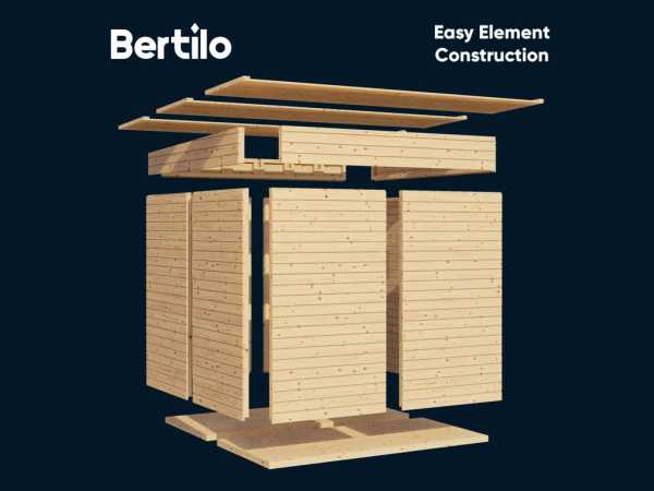 Gartenhaus Punta 2 19 mm hellgrau