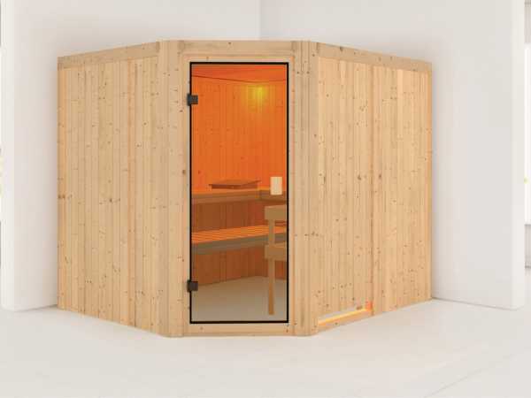 Sauna Horna mit bronzierter Glastür