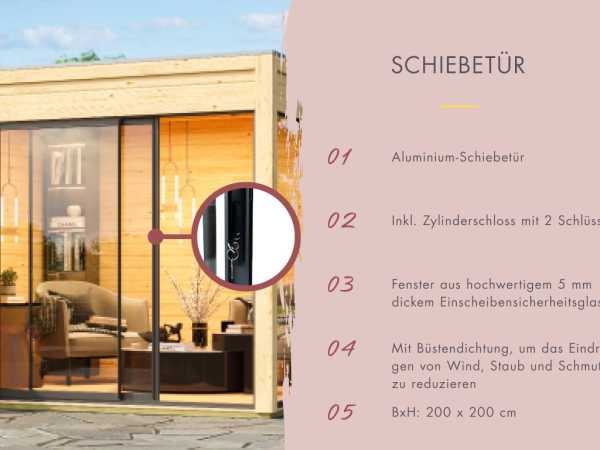 Saunahaus Catalina 73 mm schwarz