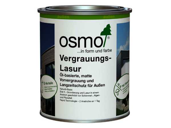 Vergrauungslasur für Außen Platingrau